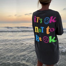Colorful letter printed T-shirt HF3106-02-01