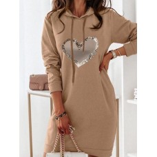 long sleeve hooded sweatshirt dress HF1210-02-01