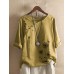 Flower Butterfly Print Round Neck Long Sleeve Button T  shirts For Women